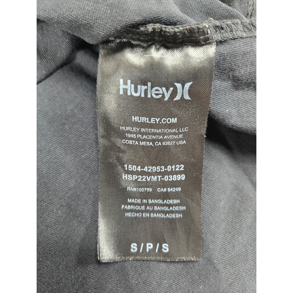 Hurley Mens Black Short Sleeve T Shirt Graphic‎ Print Size S - Picture 3 of 10